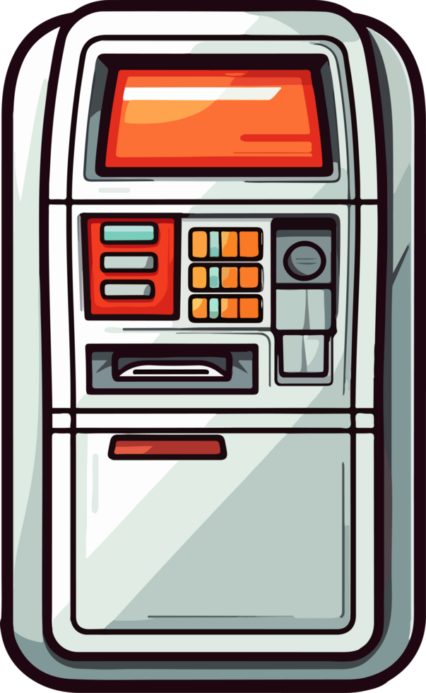 AI generated Atm machine clipart design illustration png