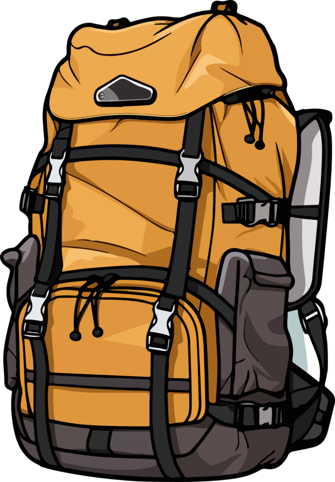 AI generated Backpack clipart design illustration png