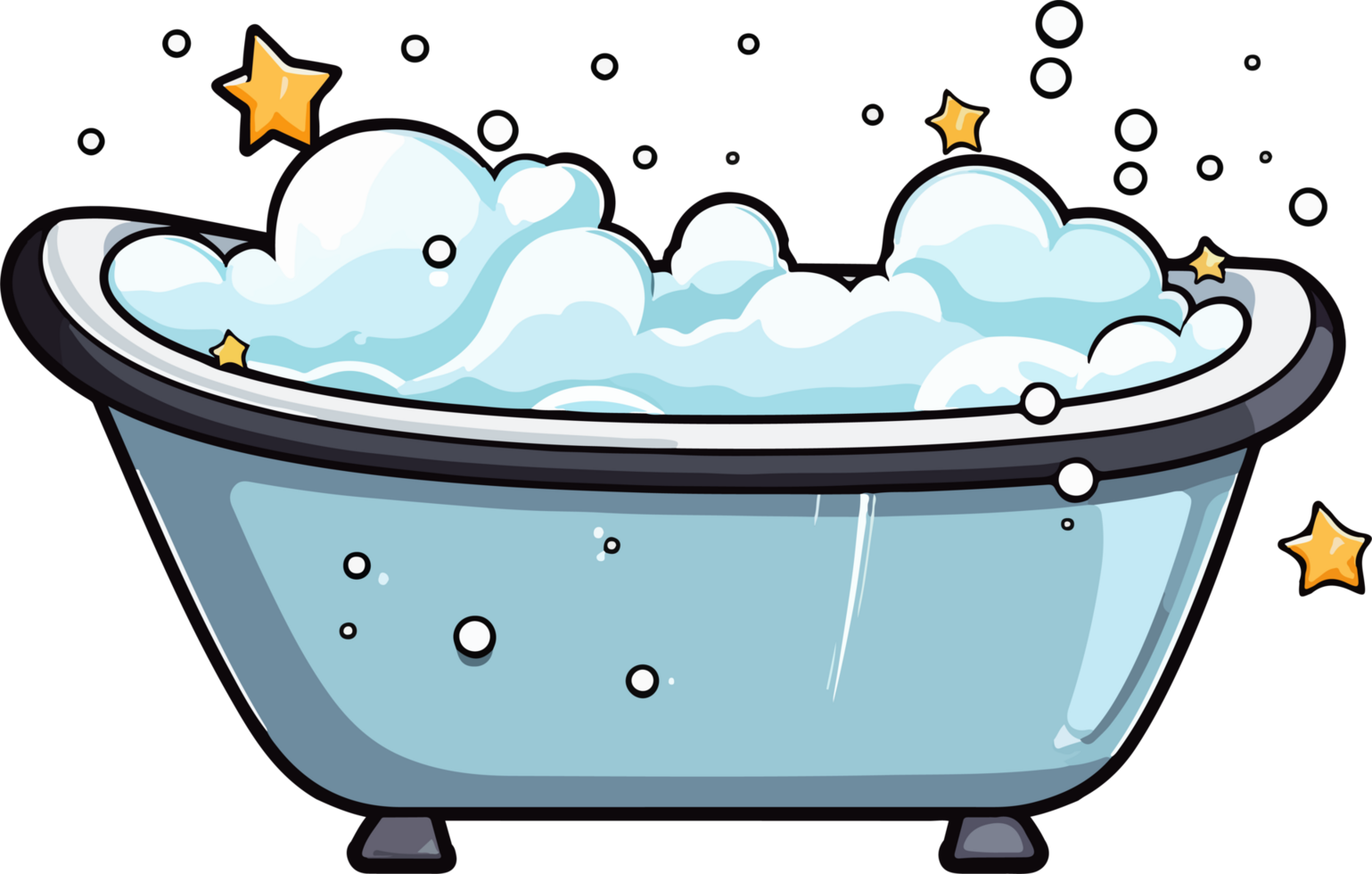 AI generated Bathtub clipart design illustration png