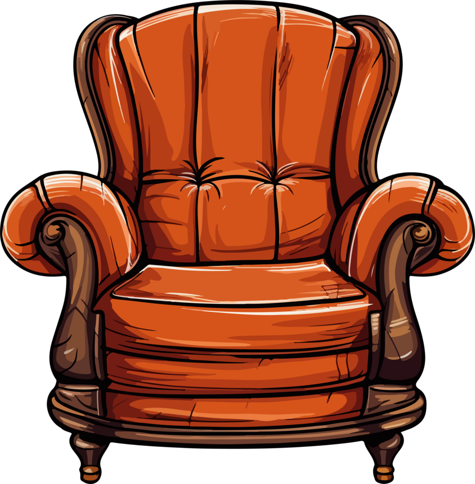 AI generated Arm chair clipart design illustraion png