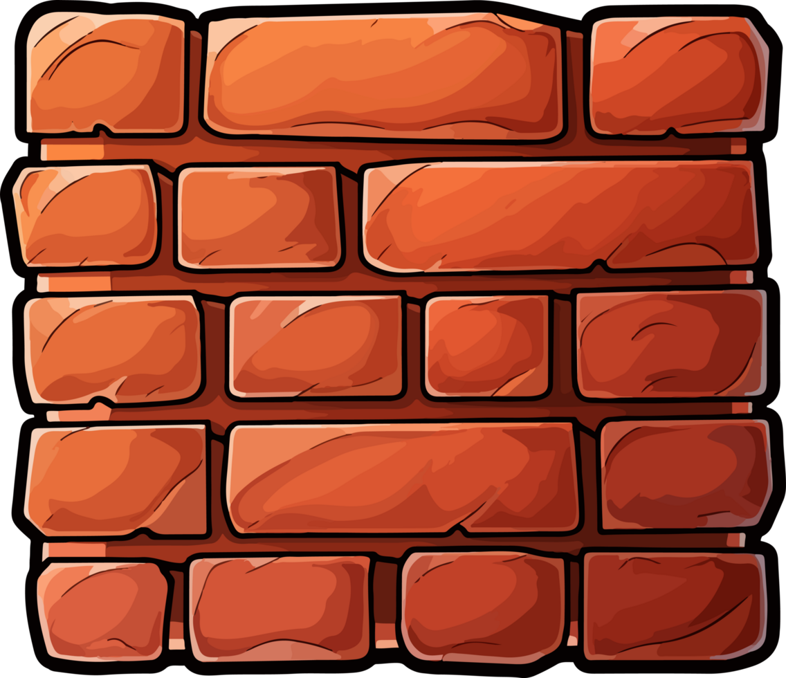 AI generated Brick wall clipart design illustration png