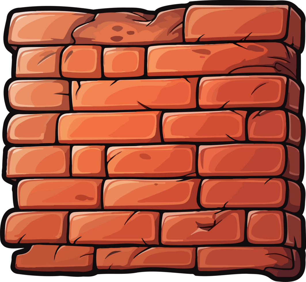 AI generated Brick wall clipart design illustration png