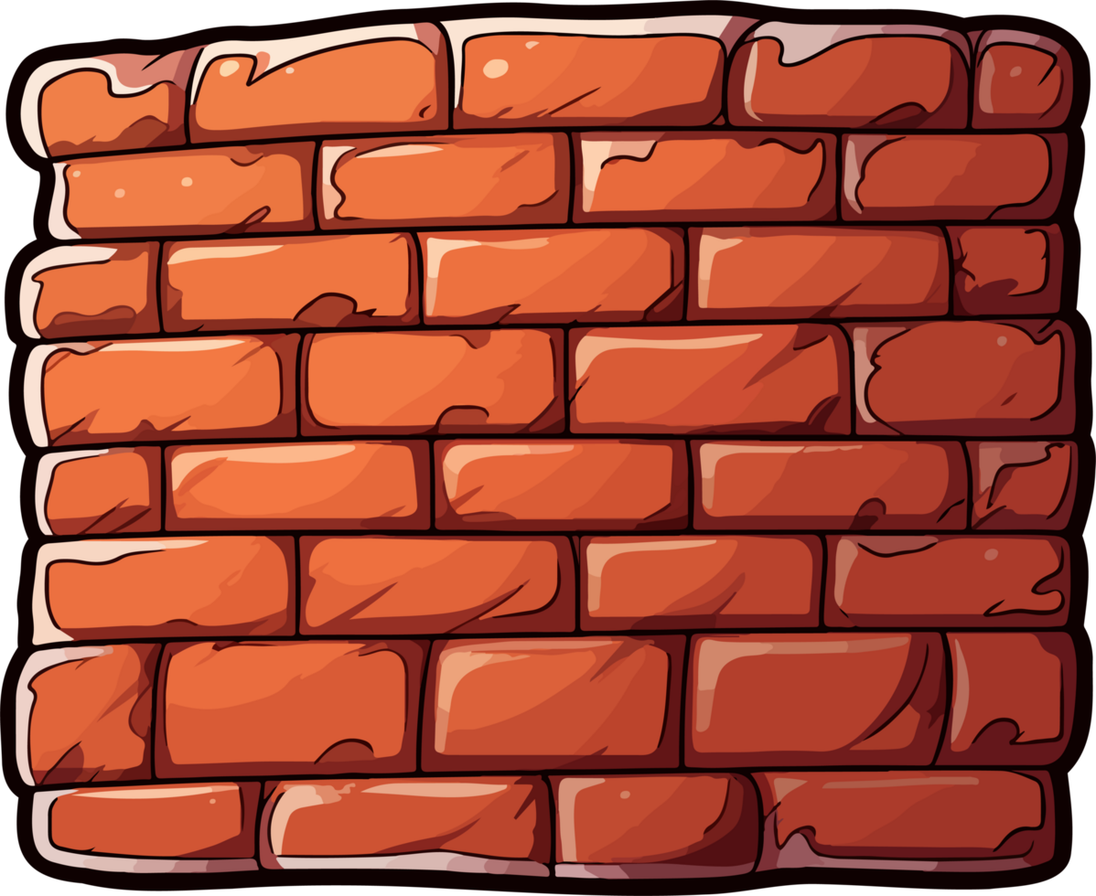 AI generated Brick wall clipart design illustration png