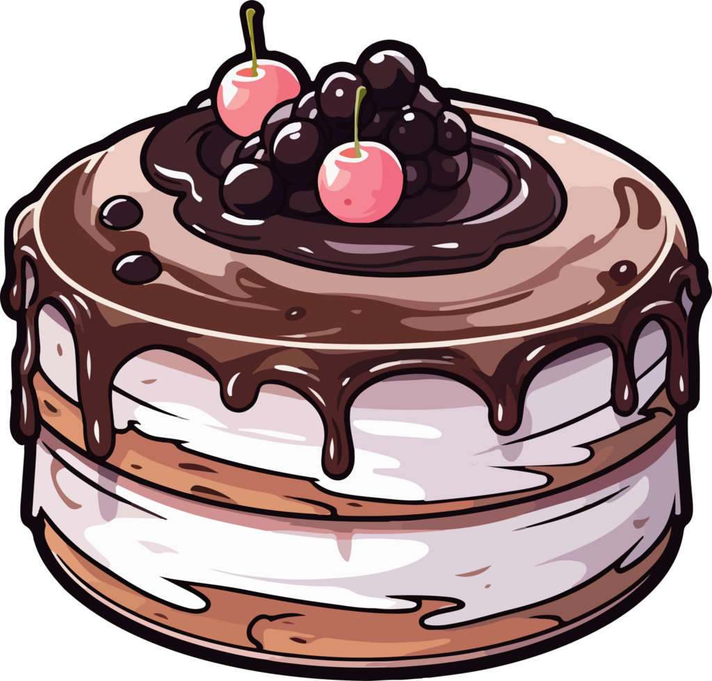 AI generated Cake slice clipart design illustration png