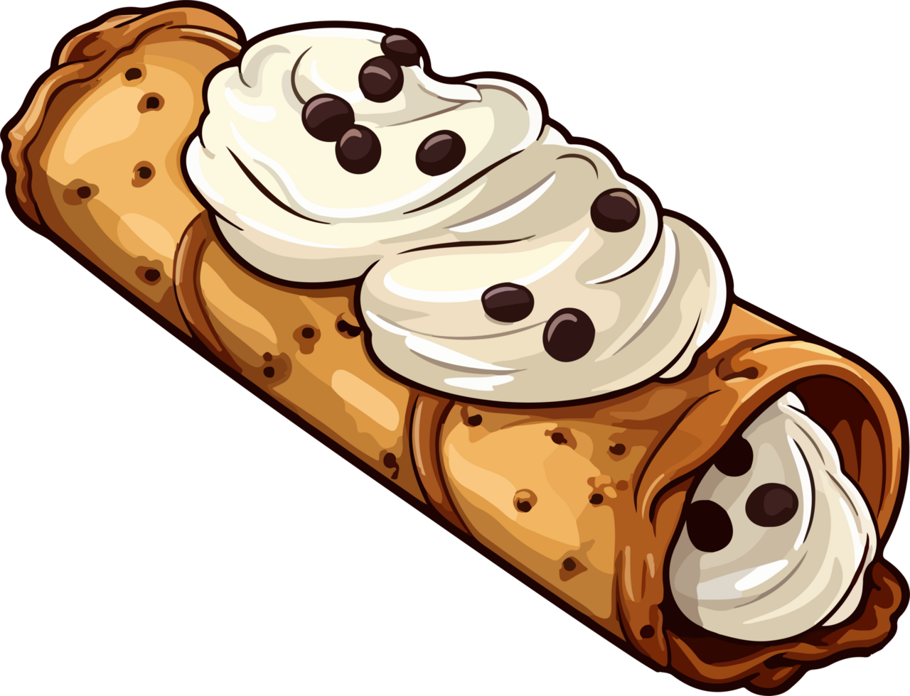 AI generated Cannoli clipart design illustration png