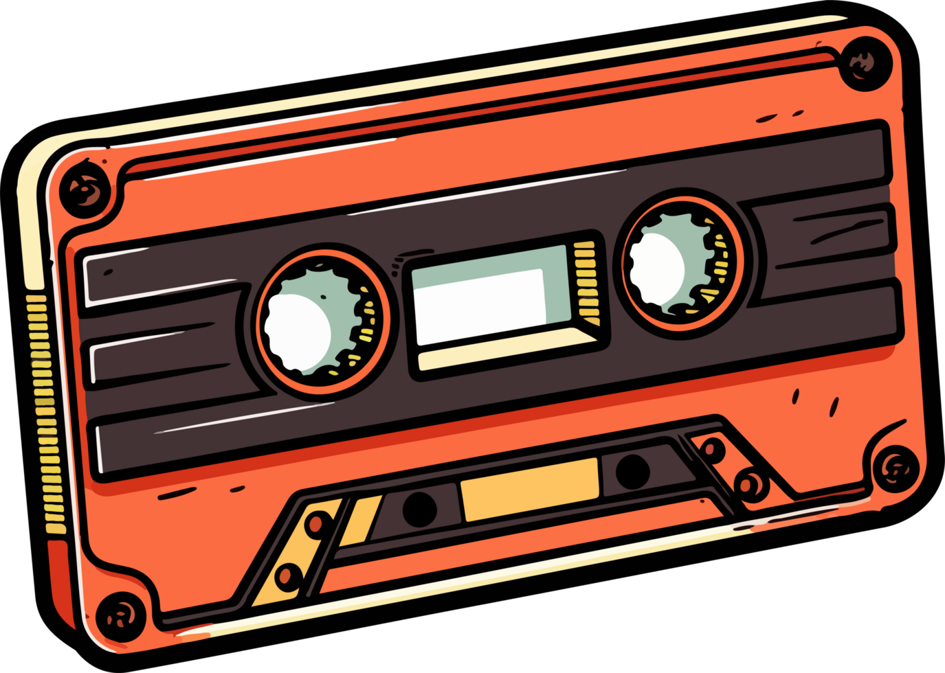 AI generated Casette tape clipart design illustration png