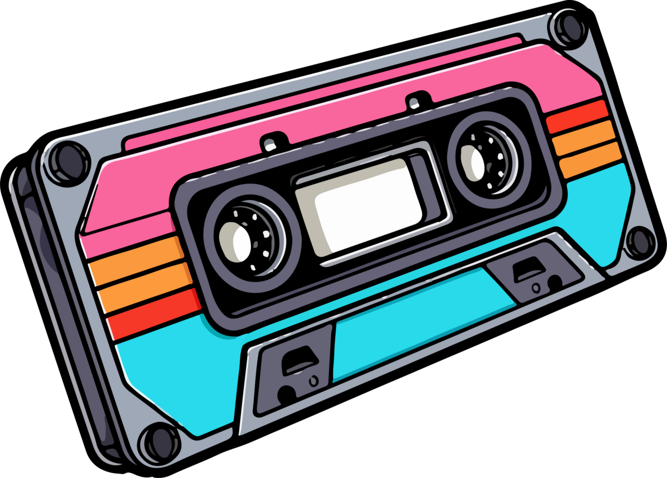 AI generated Casette tape clipart design illustration png