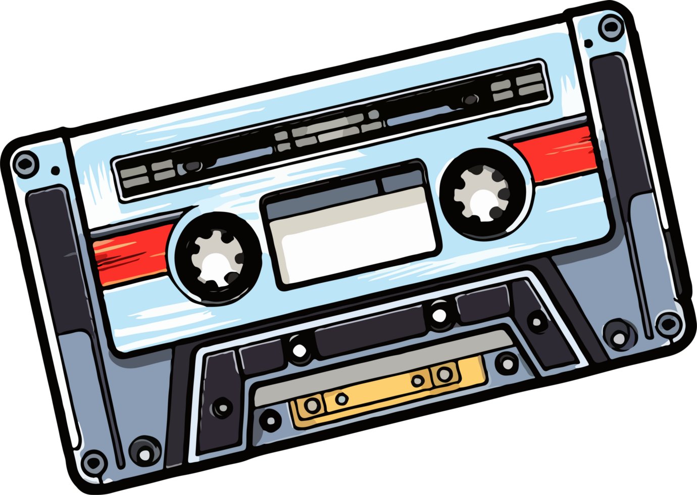 AI generated Casette tape clipart design illustration png