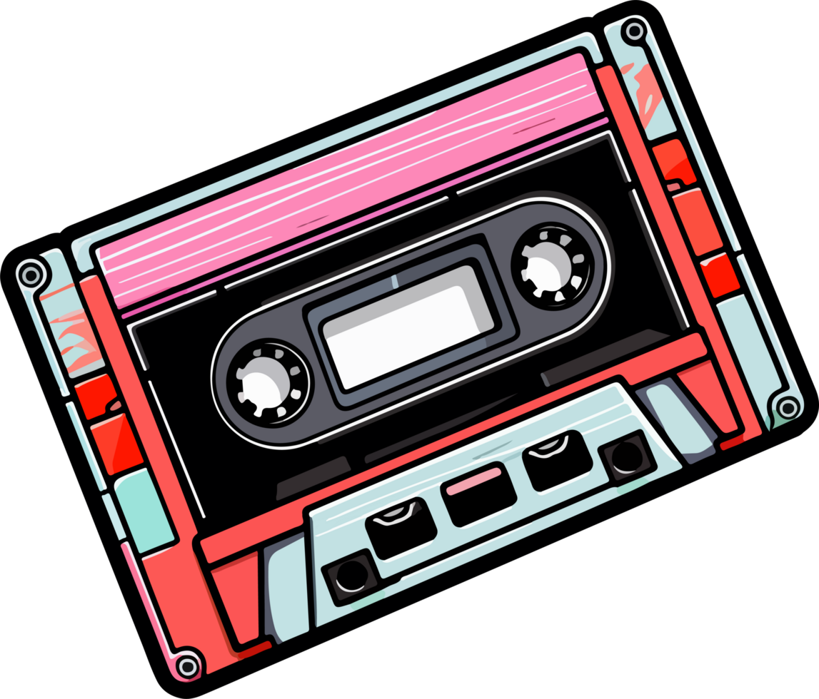 AI generated Casette tape clipart design illustration png