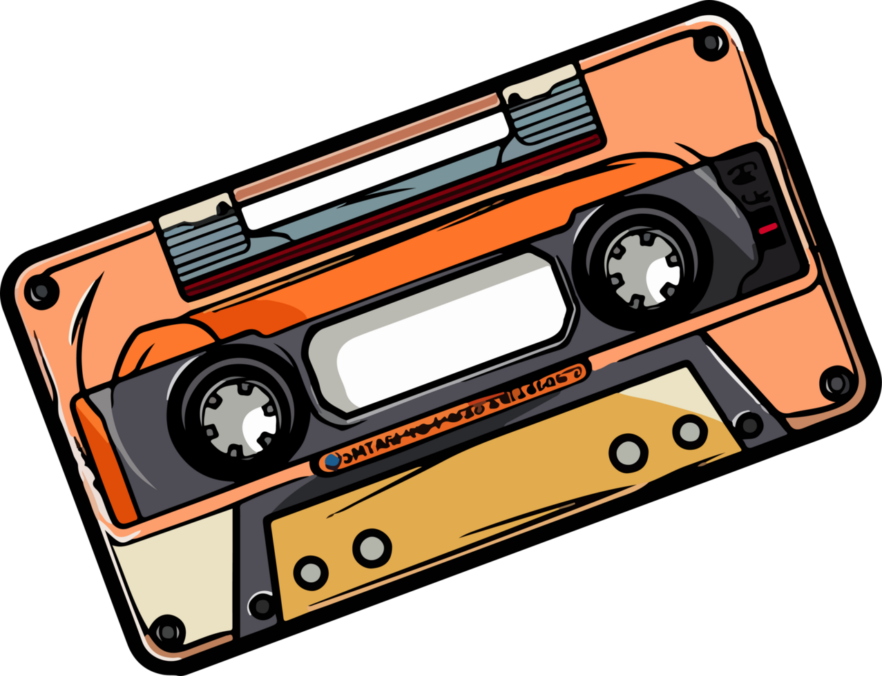 AI generated Casette tape clipart design illustration png
