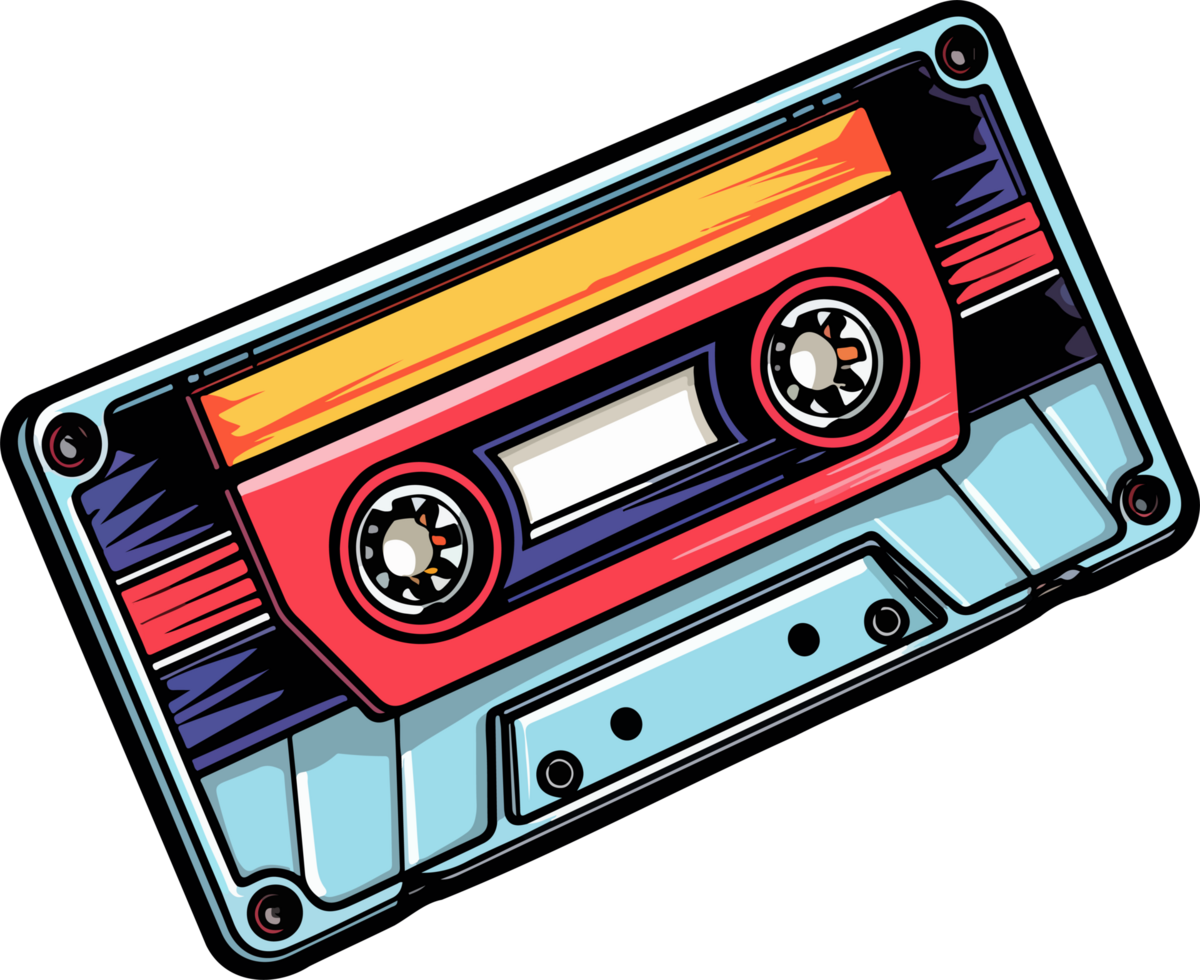 ai généré casette ruban clipart conception illustration png