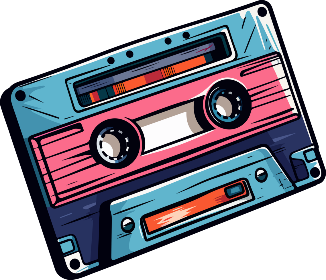 AI generated Casette tape clipart design illustration png