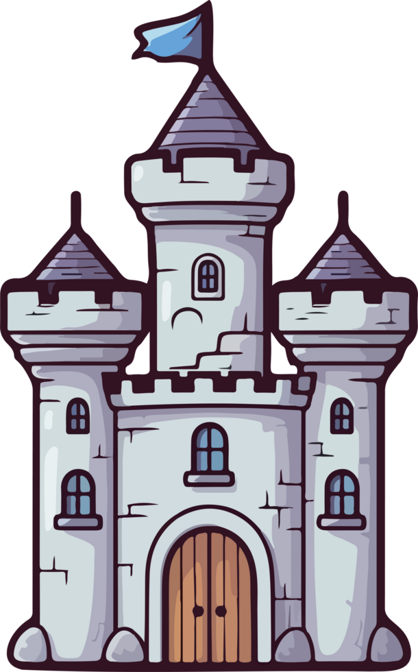 AI generated Castle tower clipart design illustration png