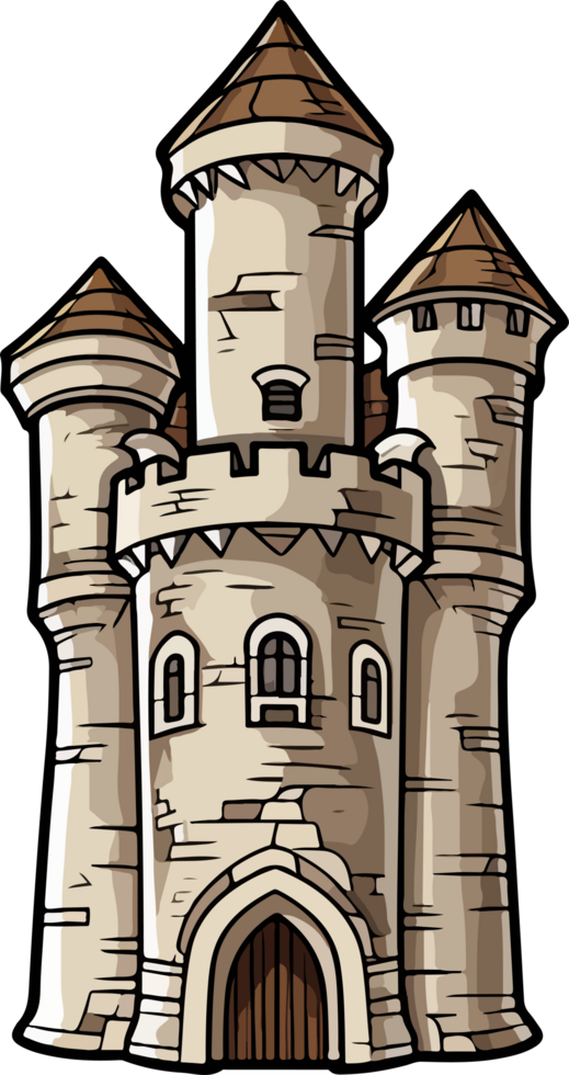 ai gerado castelo torre clipart Projeto ilustração png