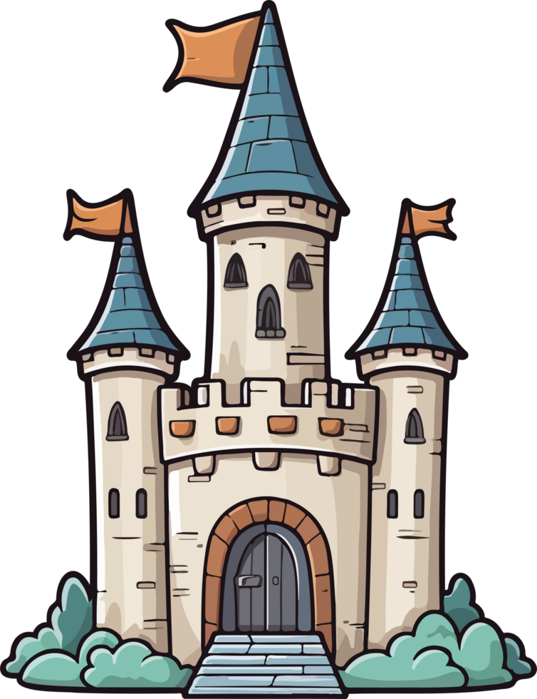 ai generiert Schloss Turm Clip Art Design Illustration png