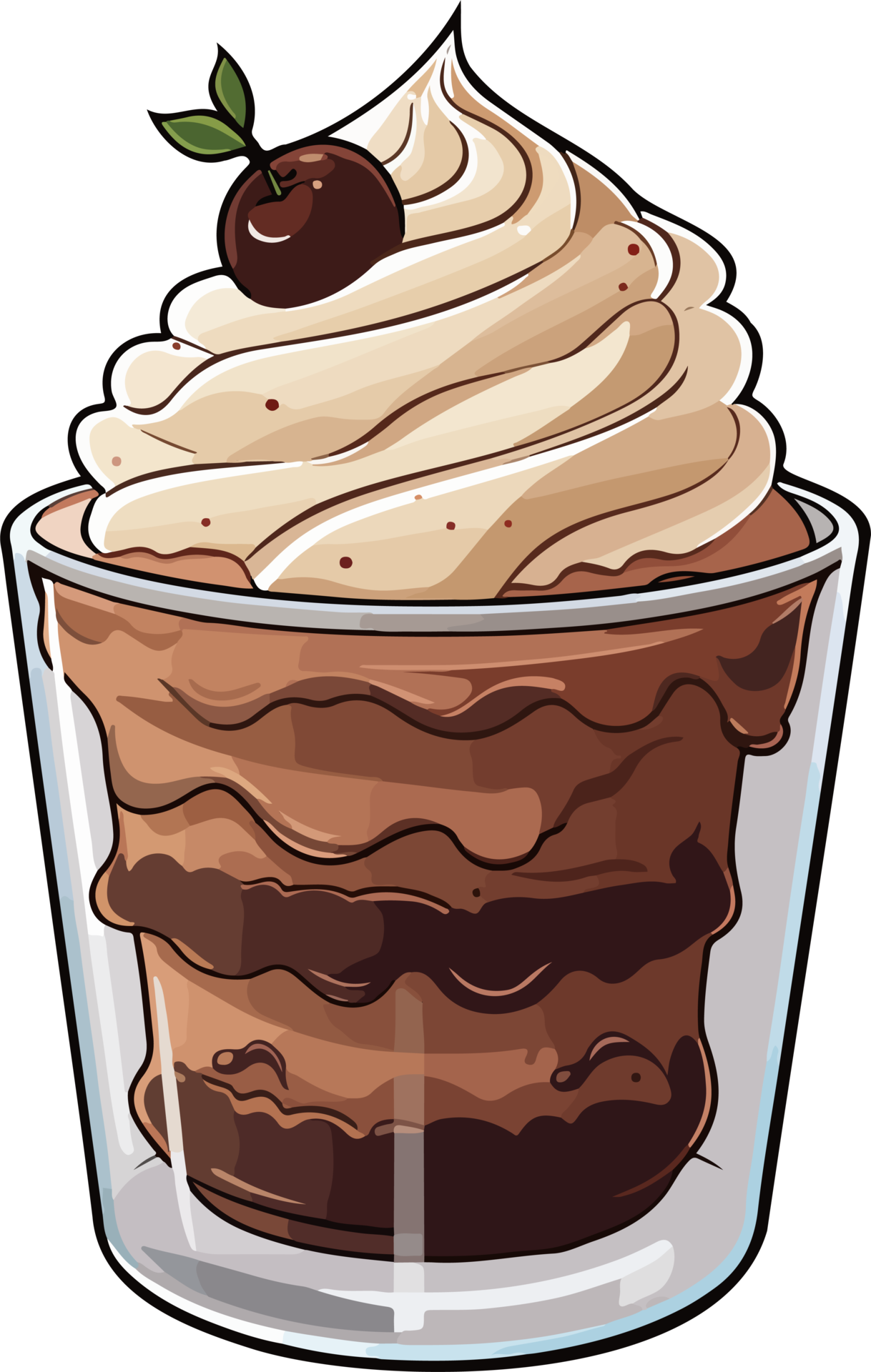 Ai Generated Chocolate Mousse Clipart Design Illustration 36519697 Png