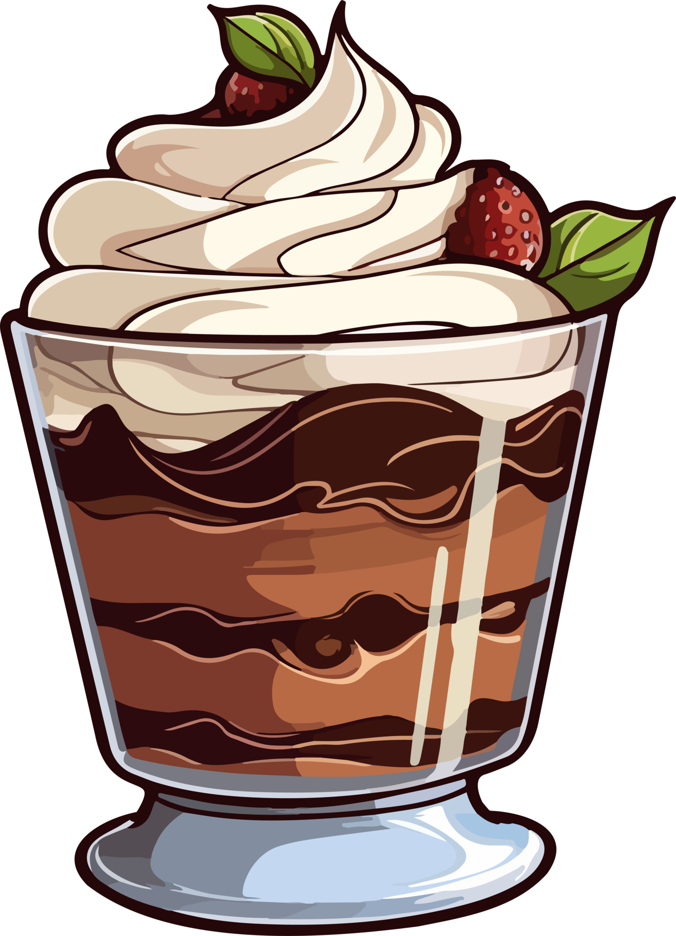 Ai Generated Chocolate Mousse Clipart Design Illustration 36519699 Png