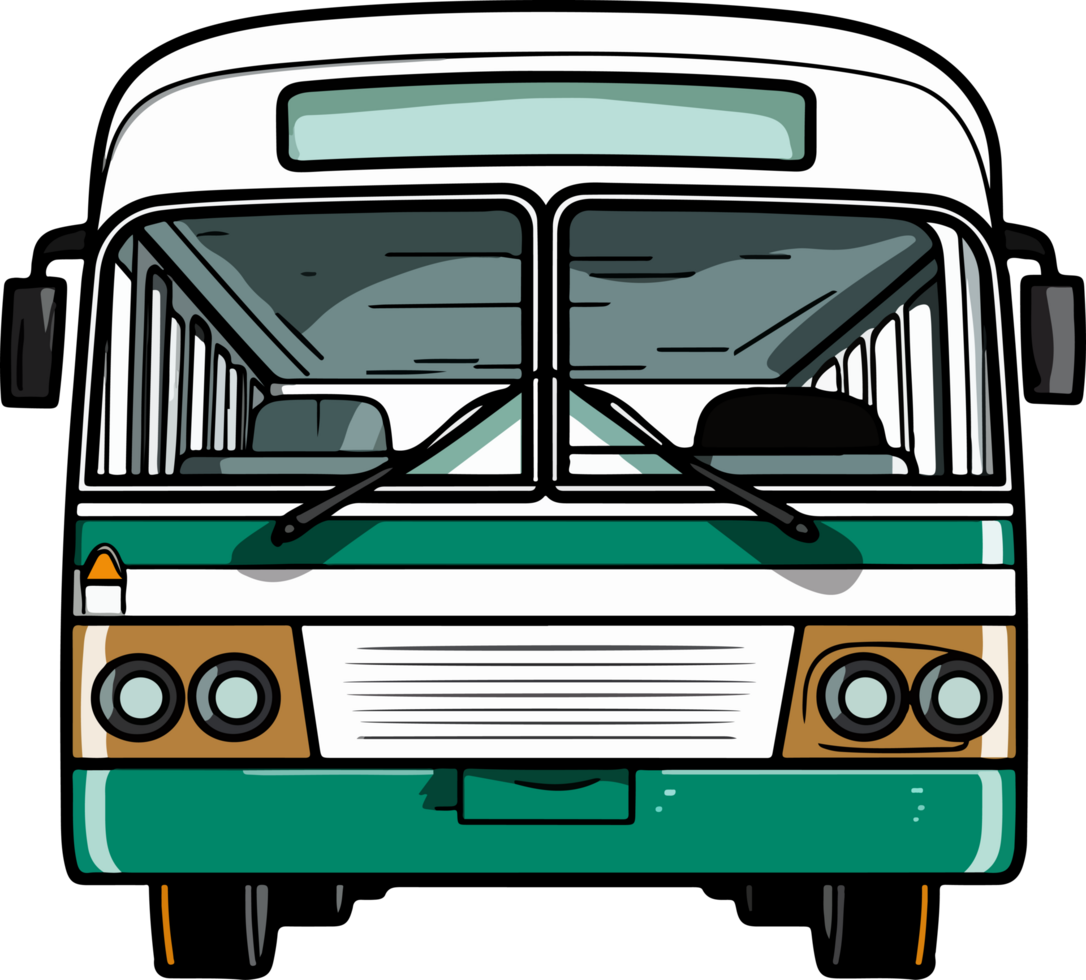 AI generated City bus clipart design illustration png