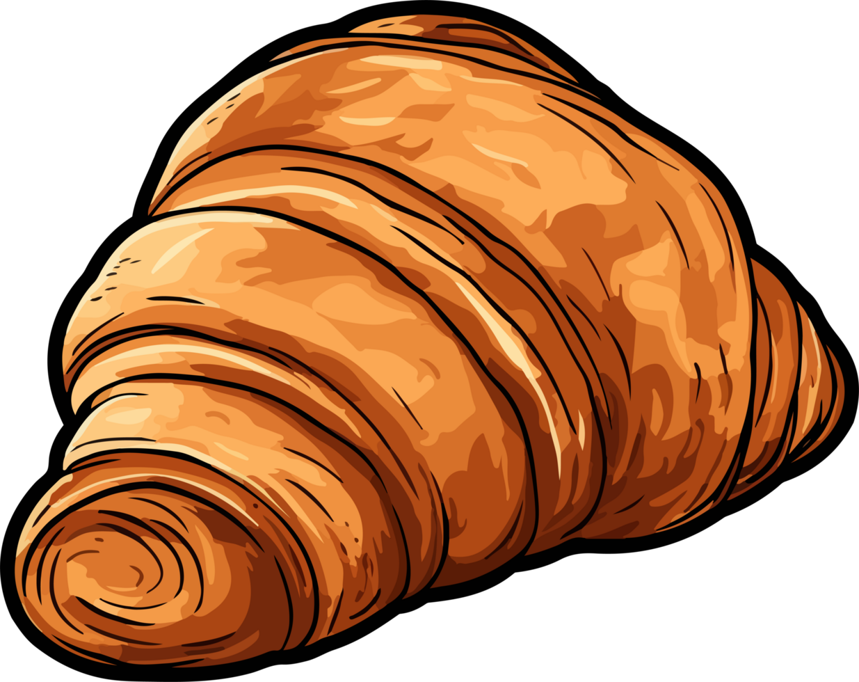 ai gegenereerd croissant clip art ontwerp illustratie png