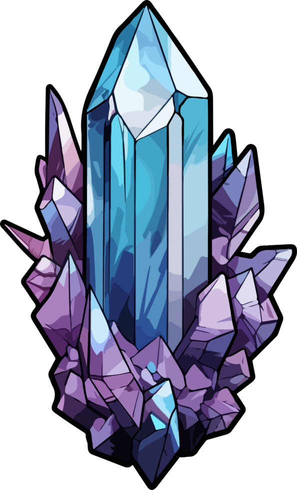 AI generated Crystal clipart design illustration png