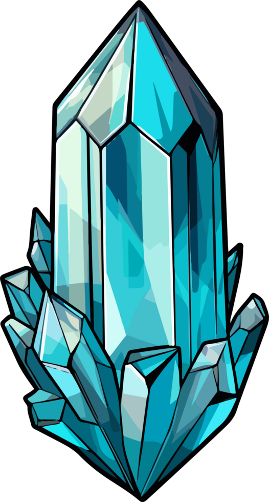 AI generated Crystal clipart design illustration png