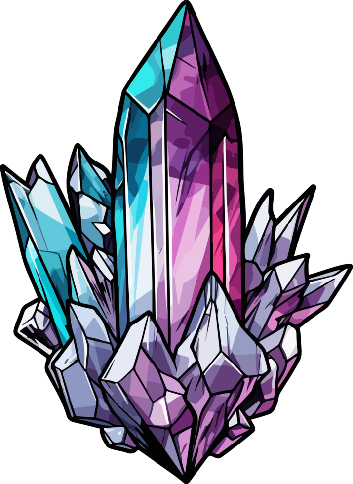 AI generated Crystal clipart design illustration png