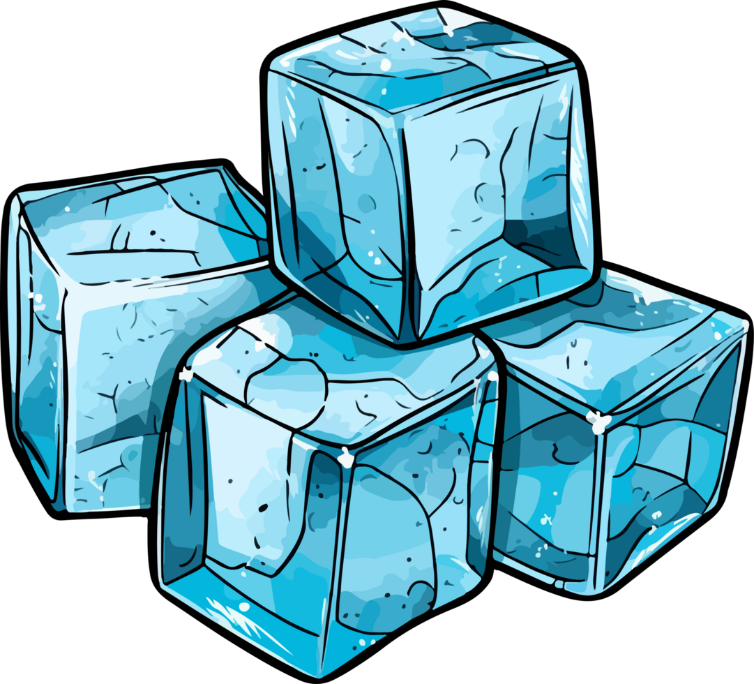 AI generated Cube of ice clipart design illustration png