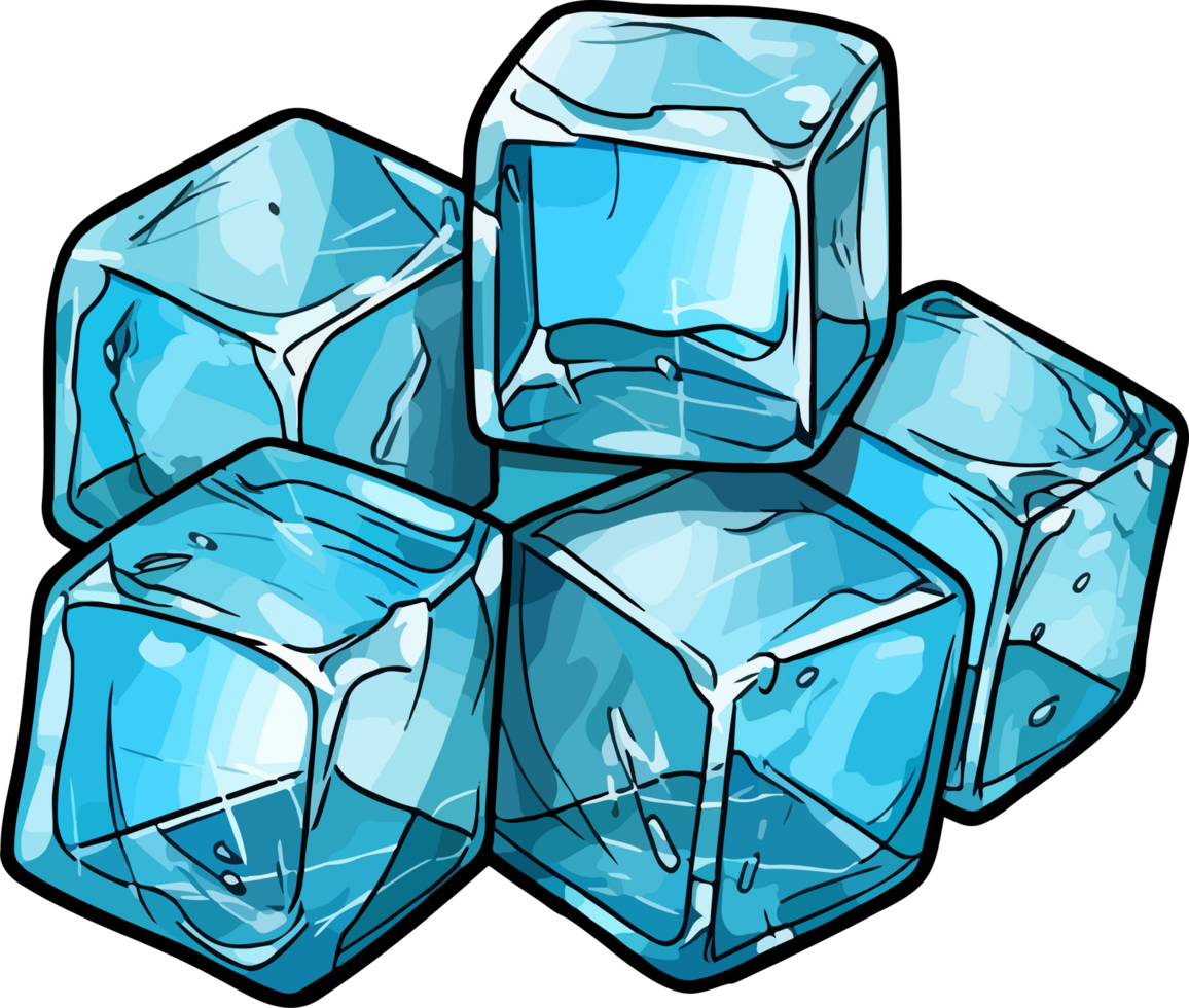 AI generated Cube of ice clipart design illustration png