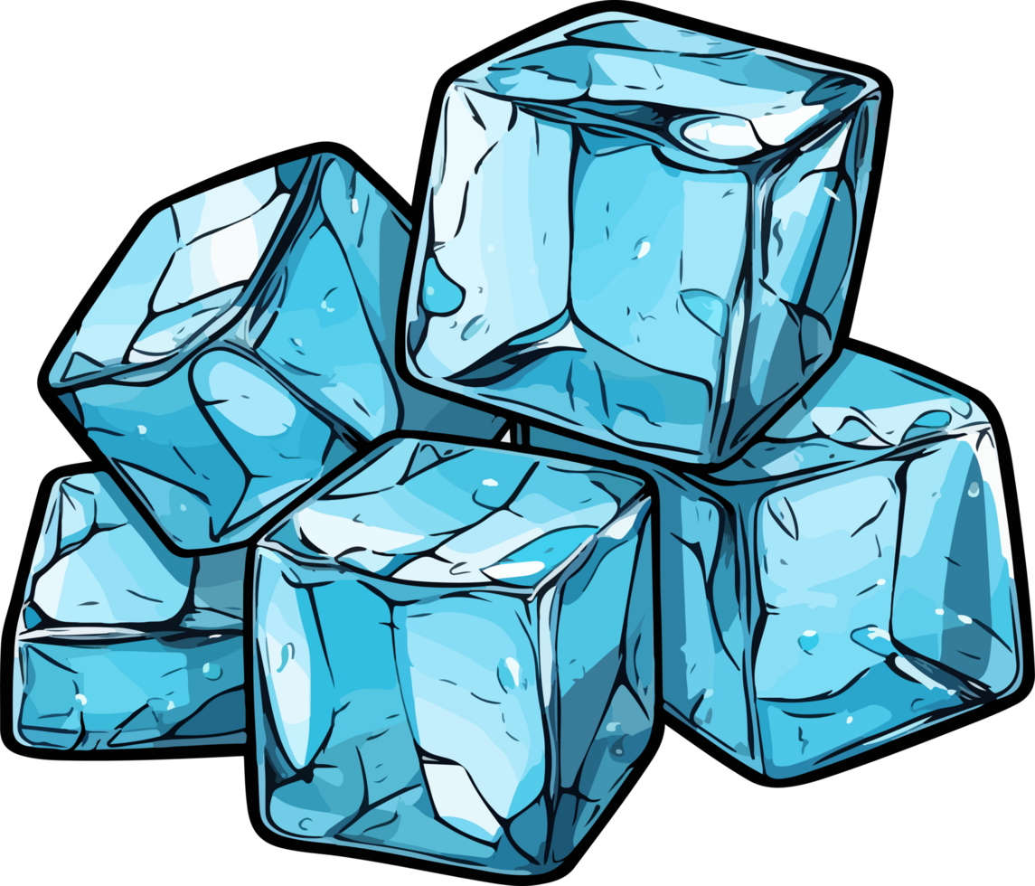 AI generated Cube of ice clipart design illustration png