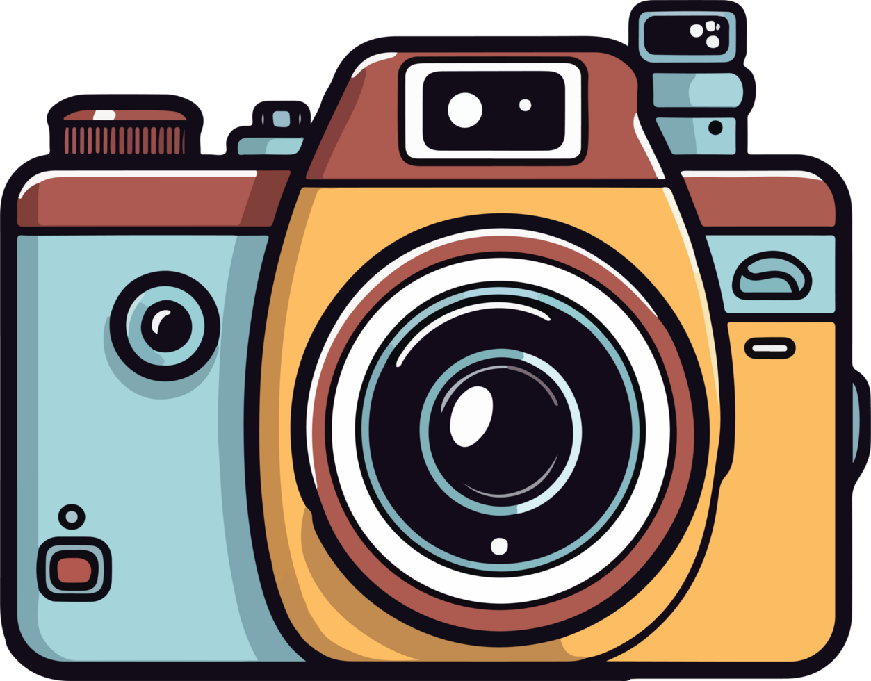AI generated Photo camera clipart design illustration png