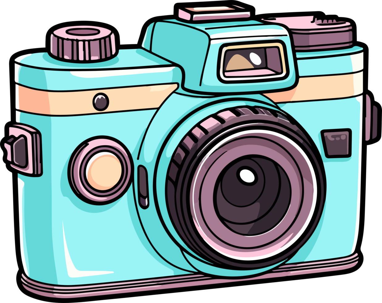 AI generated Photo camera clipart design illustration png