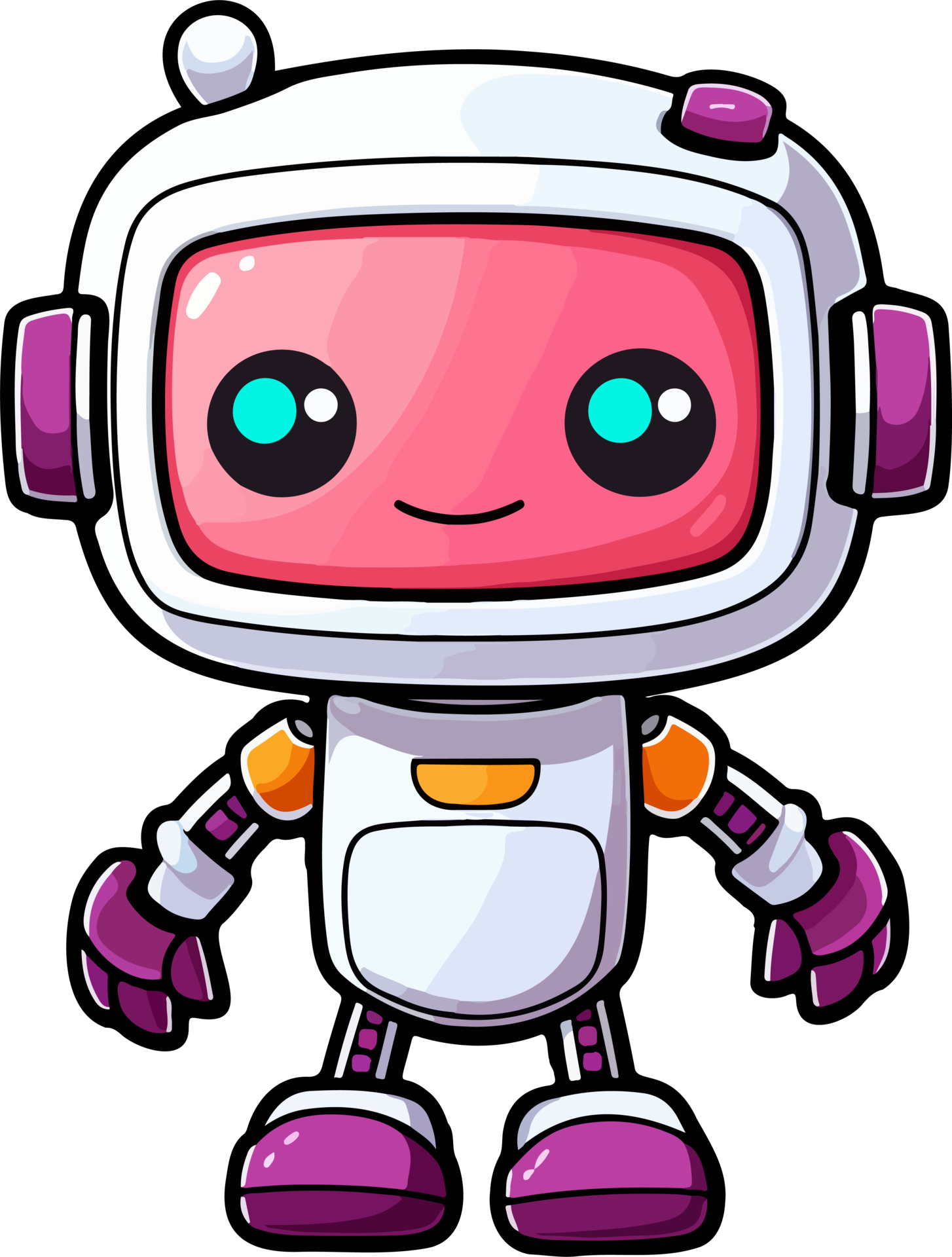 AI generated Cute robot clipart design illustration 36520371 PNG