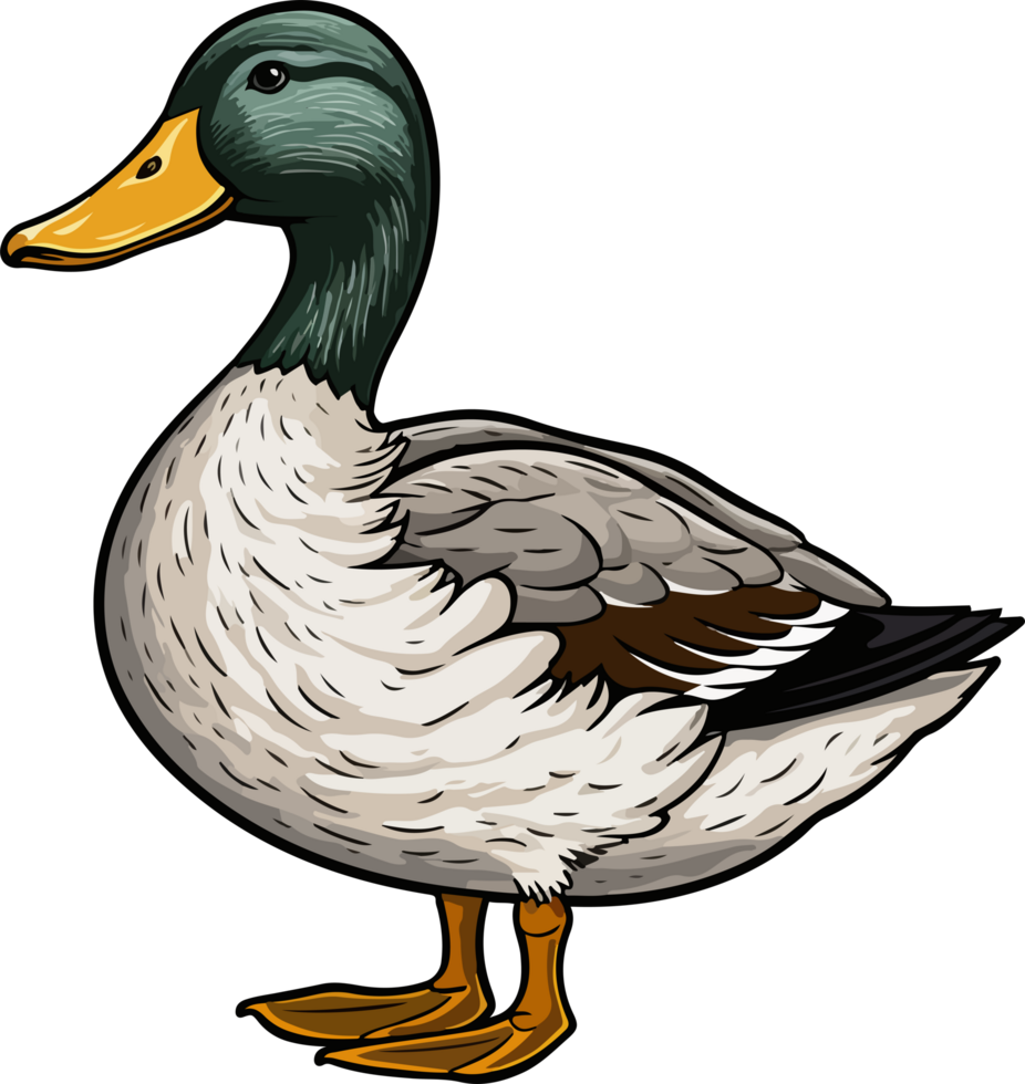 AI generated Duck clipart design illustration png