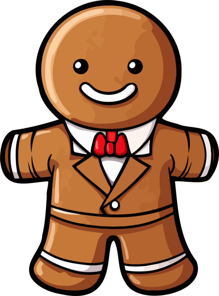 ai generado pan de jengibre hombre clipart diseño ilustración png