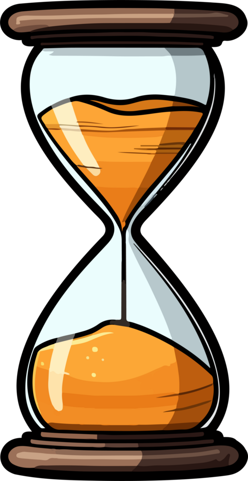 AI generated Hourglass clipart design illustration png