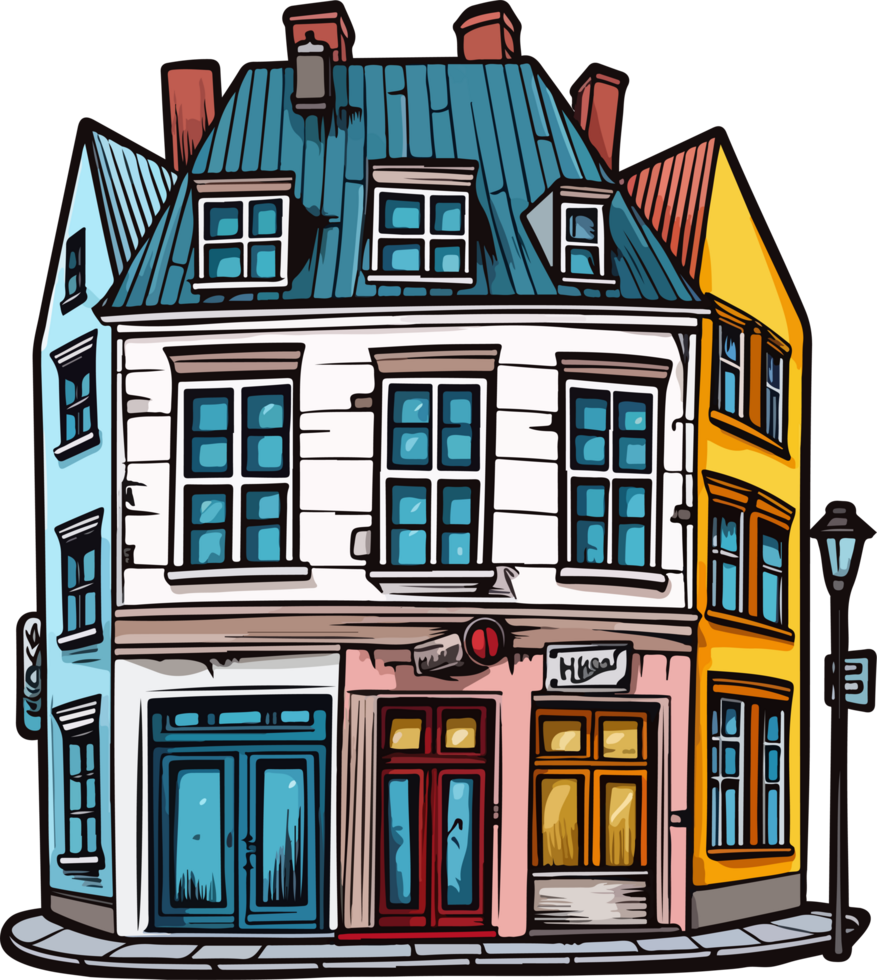 AI generated Vintage house clipart design illustration png