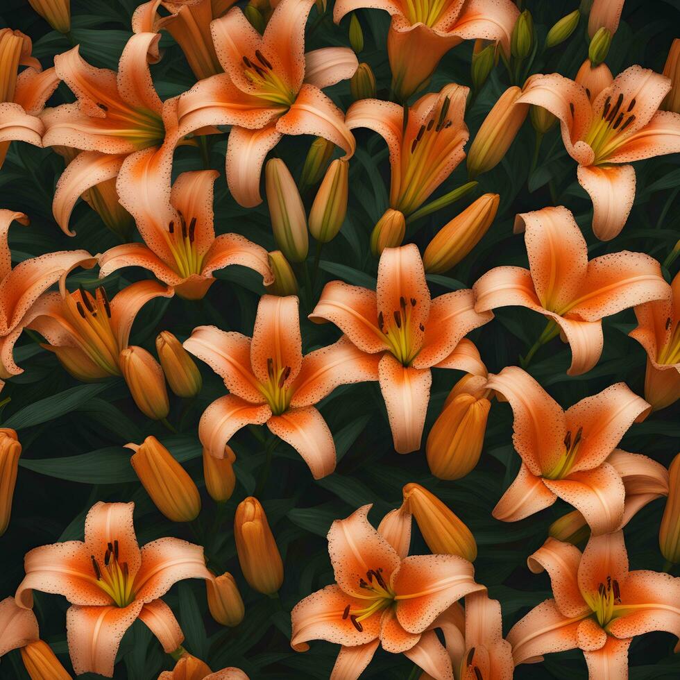 AI generated orange lilies are shown in this image photo