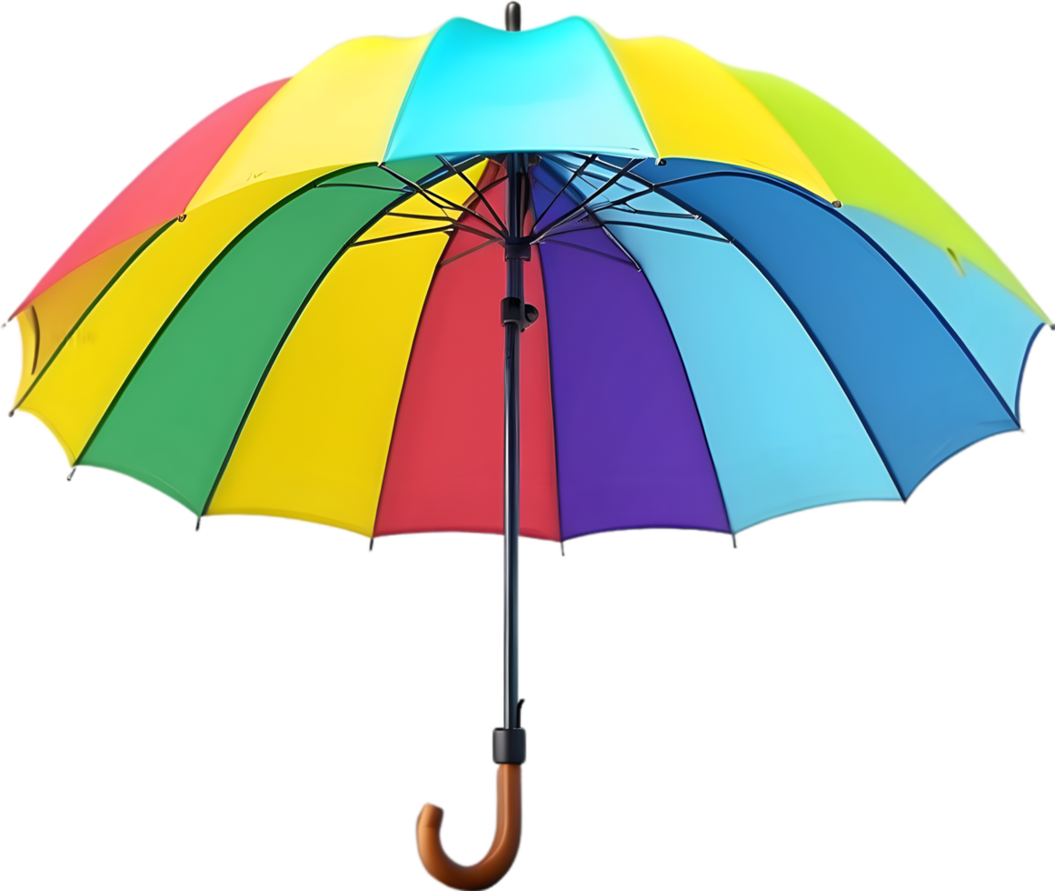AI generated an open umbrella on a transparent background png