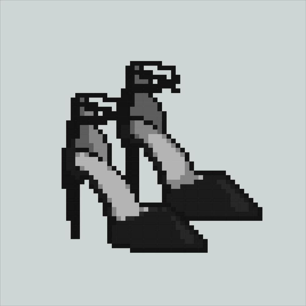 Pixel art illustration High Heels. Pixelated High Heels. High Heels Fashion pixelated for the pixel art game and icon for website and video game. old school retro. vector
