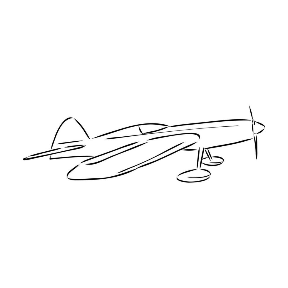 aircraft modeling vector sketch