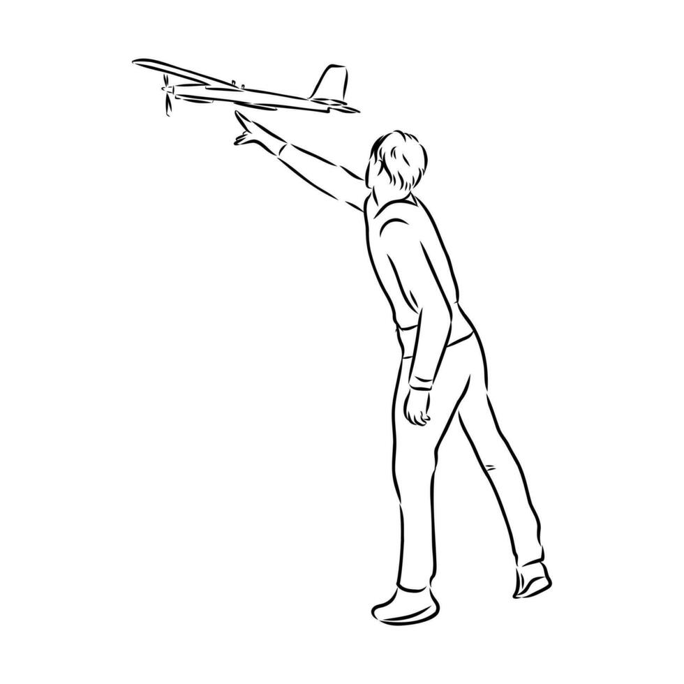 aircraft modeling vector sketch