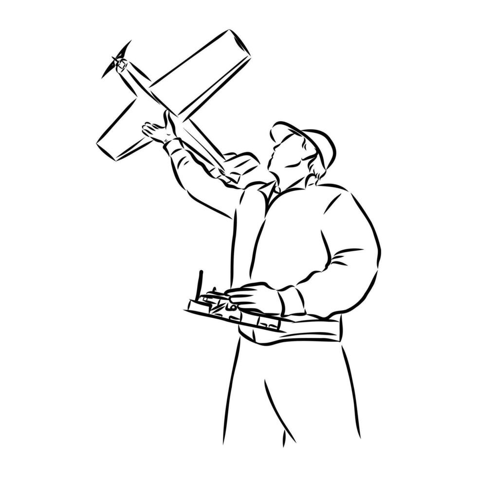 aircraft modeling vector sketch