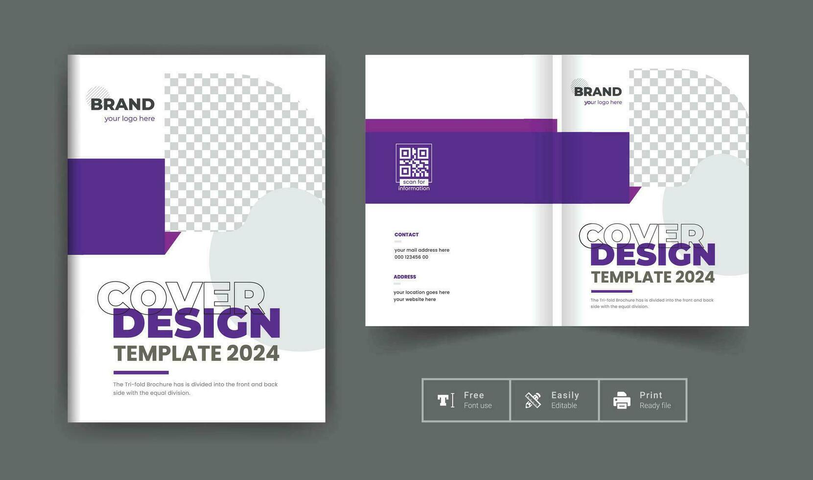 Corporate Business Brochure Cover Design Template in A4. Can be adapt to Bi fold Brochure, Annual Report, Magazine Cover, Poster, Business Presentation, Portfolio cover, Flyer, Booklet cover vector