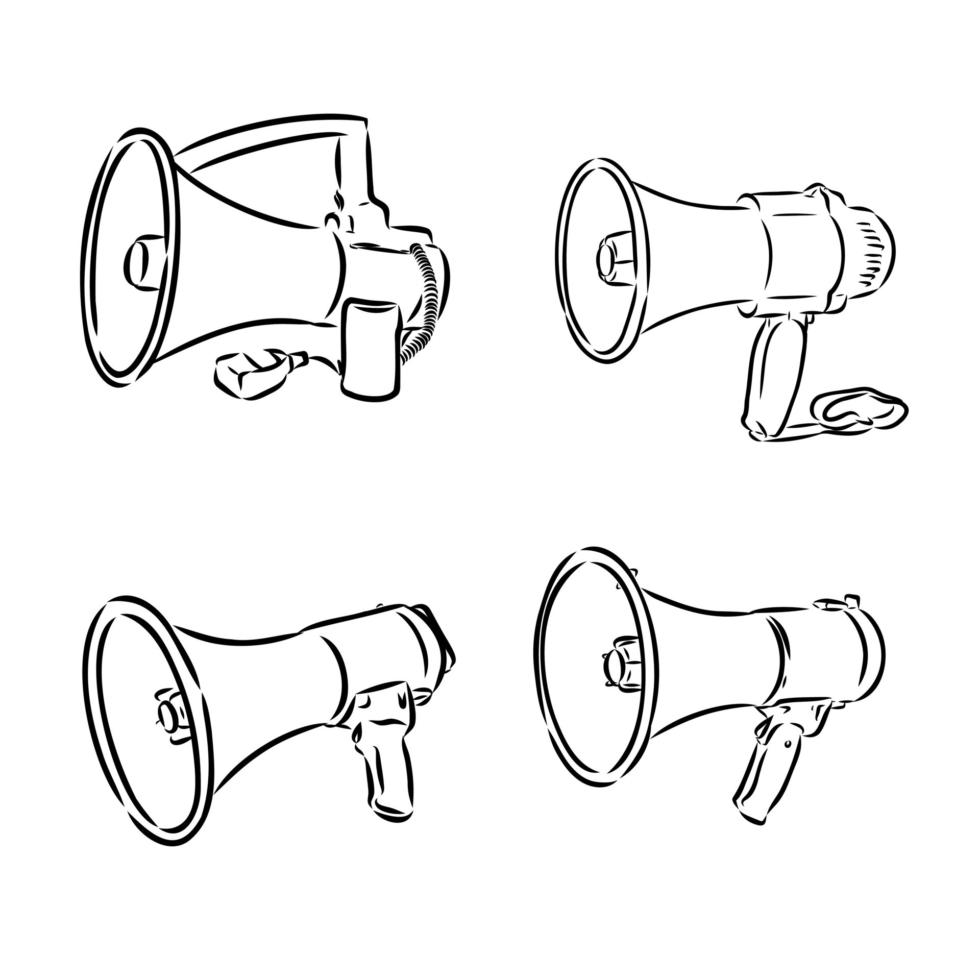 megafon vector sketch 36522092 Vector Art at Vecteezy