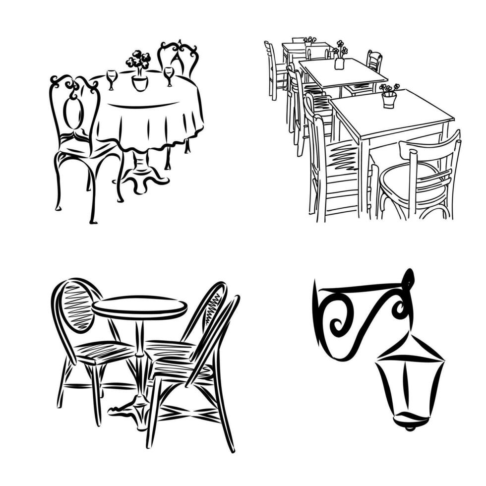 cafe vector sketch