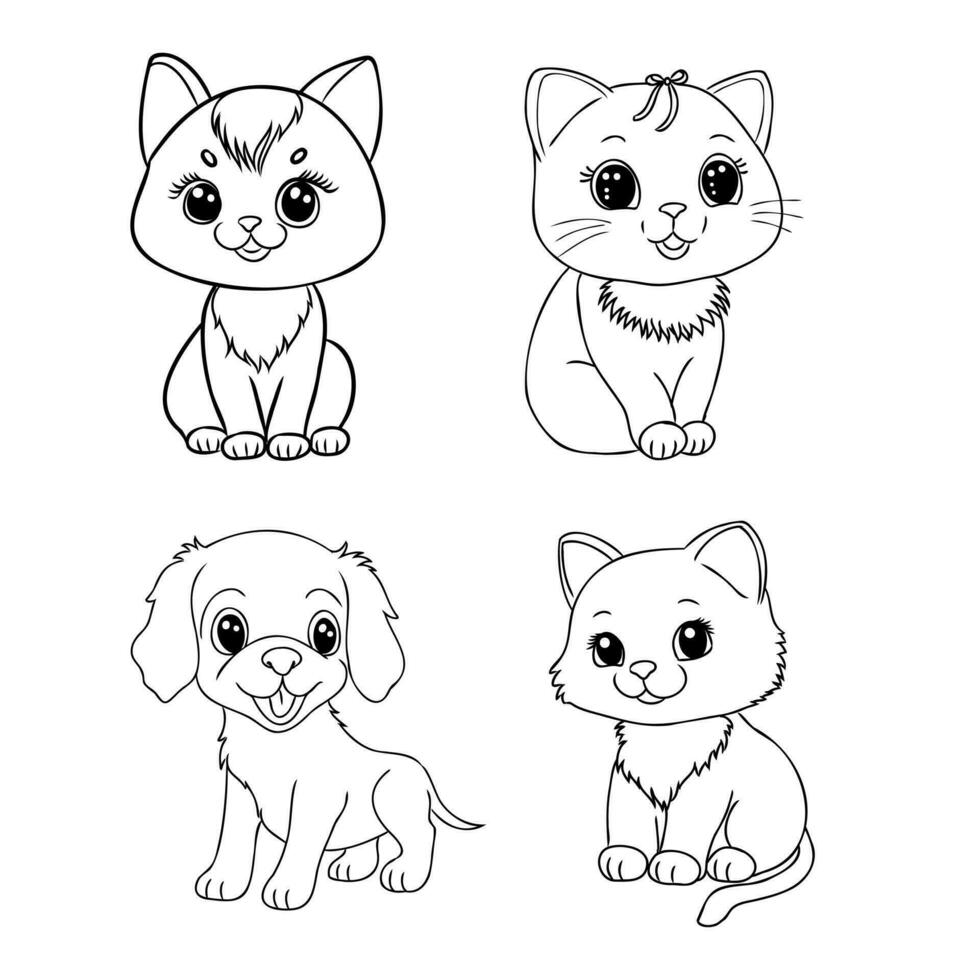 cartoon cat vector sketch