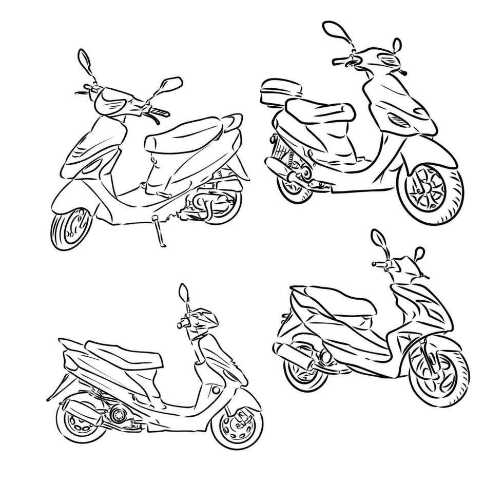 scooter vector sketch