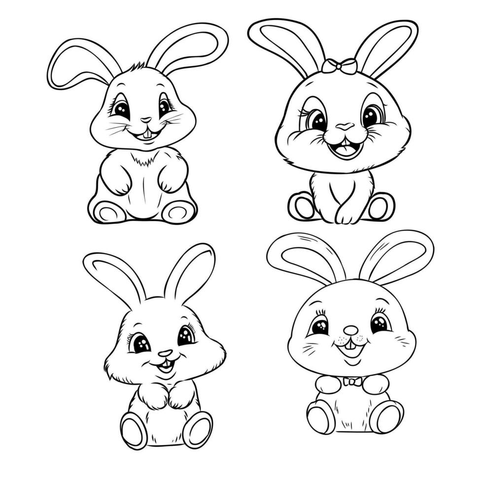 cartoon rabbit vector sketch
