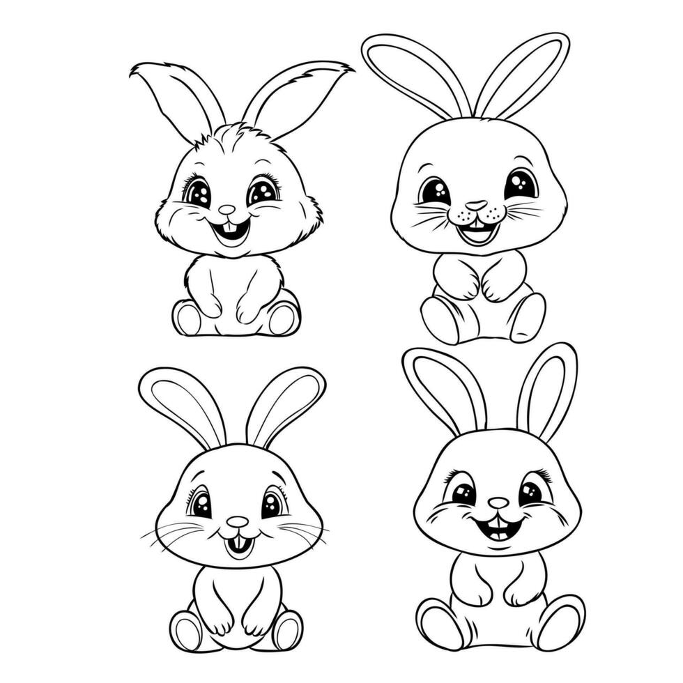 dibujos animados Conejo vector bosquejo