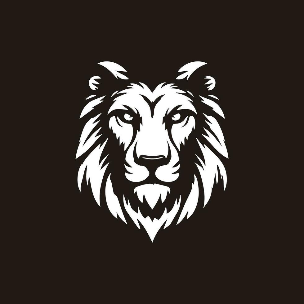 Lion head vector logo design template. Lion head vector illustration.